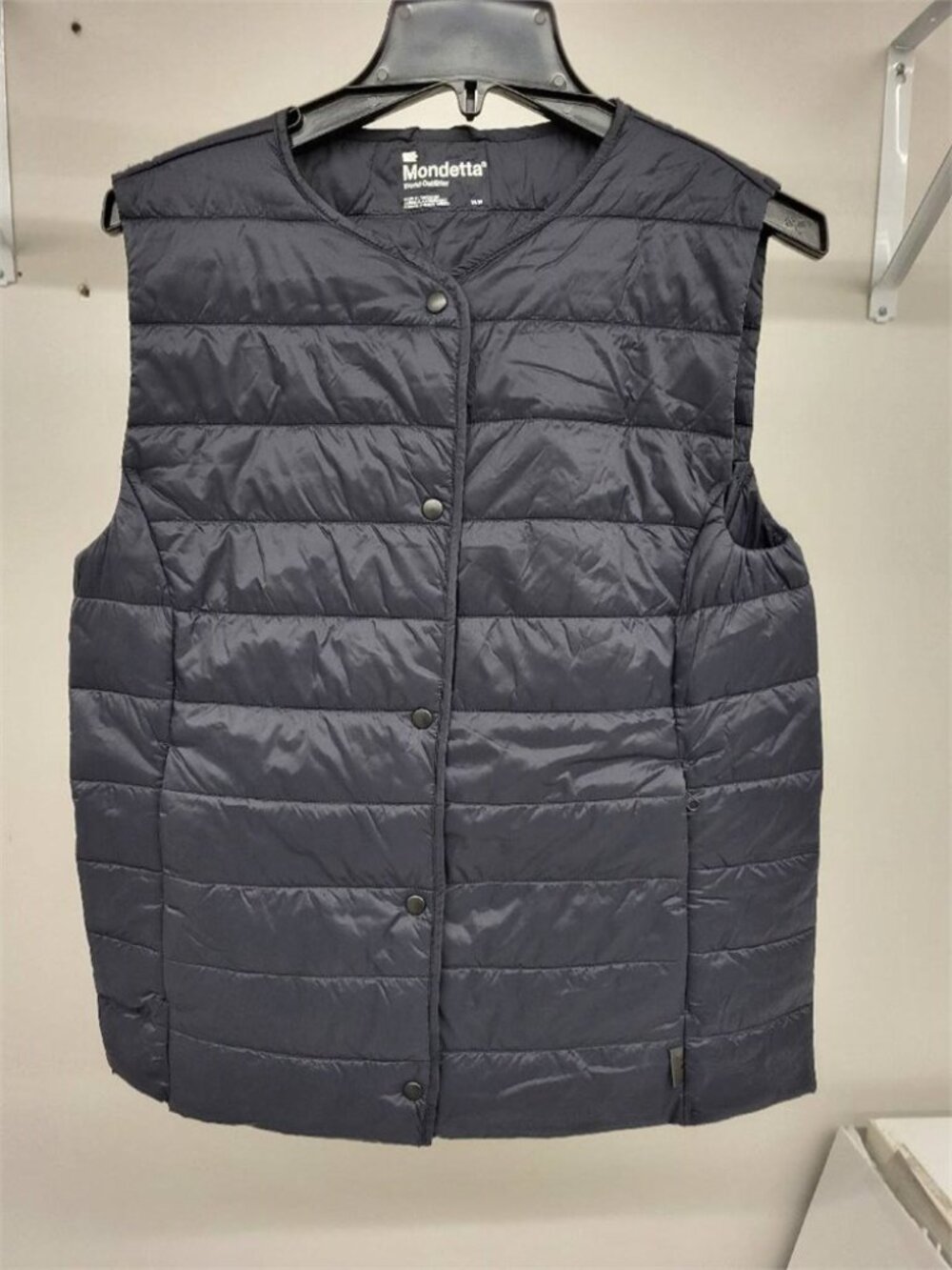 Women's Size Medium, MONDETTA Black Quilted Puffy Vest